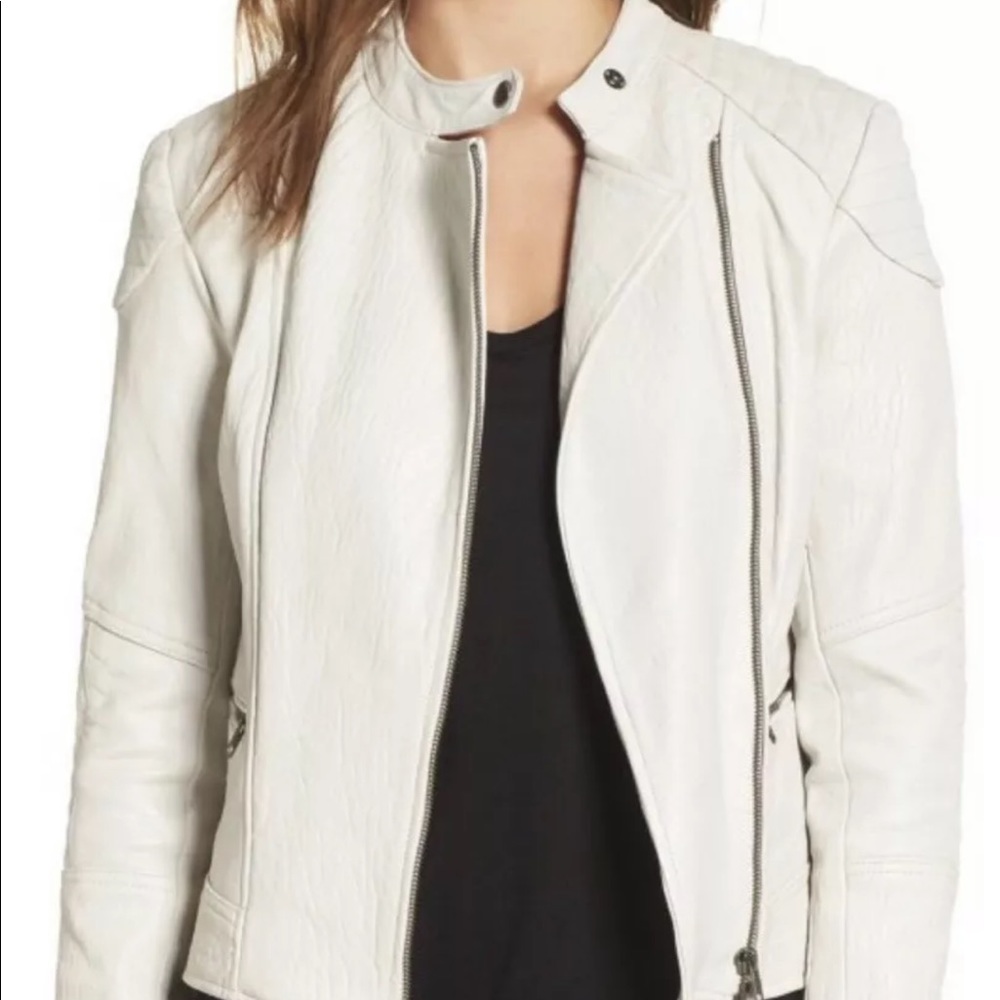 CUPCAKES CASHMERE CHANEY MOTO JACKET LEATHER XS